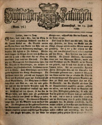 Bayreuther Zeitung Donnerstag 25. Juni 1789