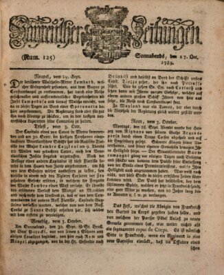 Bayreuther Zeitung Samstag 17. Oktober 1789