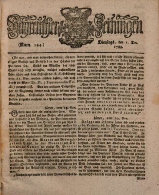 Bayreuther Zeitung Dienstag 1. Dezember 1789