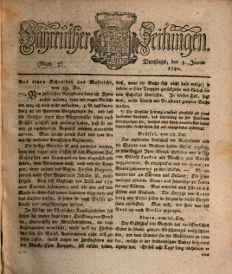 Bayreuther Zeitung Dienstag 5. Januar 1790