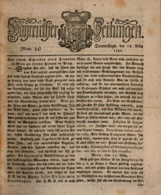 Bayreuther Zeitung Donnerstag 18. März 1790