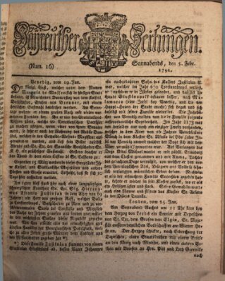 Bayreuther Zeitung Samstag 5. Februar 1791