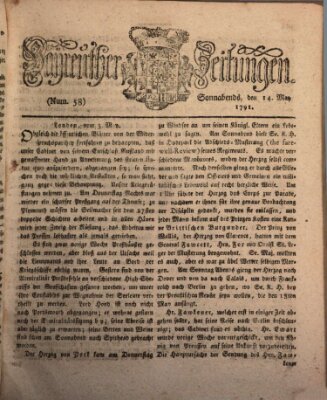 Bayreuther Zeitung Samstag 14. Mai 1791