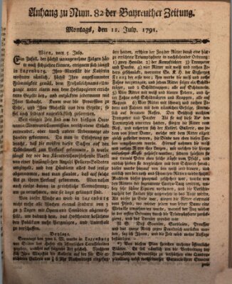 Bayreuther Zeitung Montag 11. Juli 1791