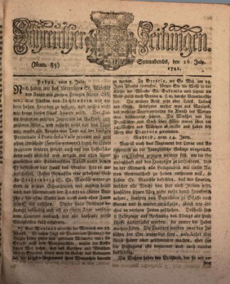 Bayreuther Zeitung Samstag 16. Juli 1791