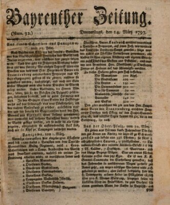 Bayreuther Zeitung Donnerstag 14. März 1793