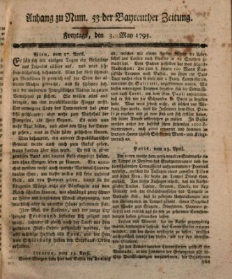Bayreuther Zeitung Freitag 3. Mai 1793