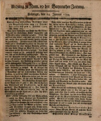 Bayreuther Zeitung Freitag 24. Januar 1794