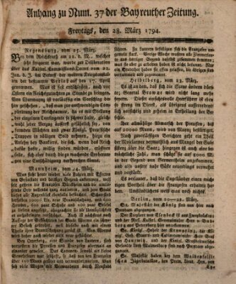 Bayreuther Zeitung Freitag 28. März 1794