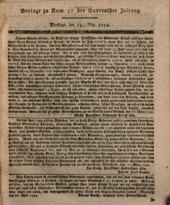 Bayreuther Zeitung Dienstag 13. Mai 1794
