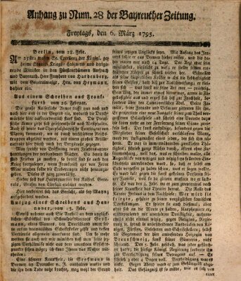 Bayreuther Zeitung Freitag 6. März 1795