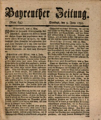 Bayreuther Zeitung Dienstag 9. Juni 1795