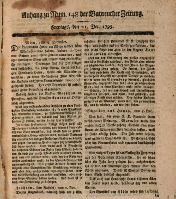 Bayreuther Zeitung Freitag 11. Dezember 1795