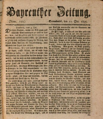 Bayreuther Zeitung Samstag 19. Dezember 1795