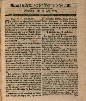 Bayreuther Zeitung Montag 28. Dezember 1795