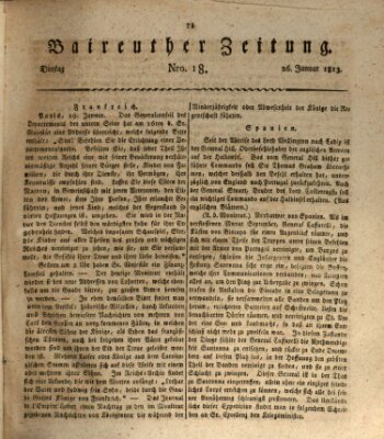 Bayreuther Zeitung Dienstag 26. Januar 1813