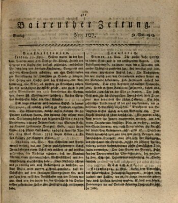 Bayreuther Zeitung Montag 31. Mai 1813