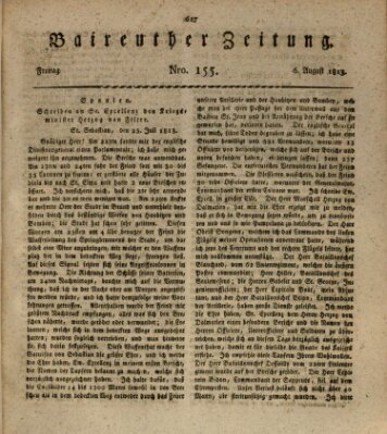 Bayreuther Zeitung Freitag 6. August 1813