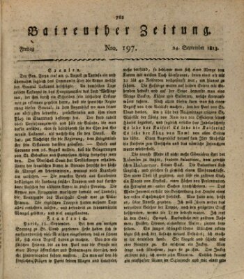 Bayreuther Zeitung Freitag 24. September 1813
