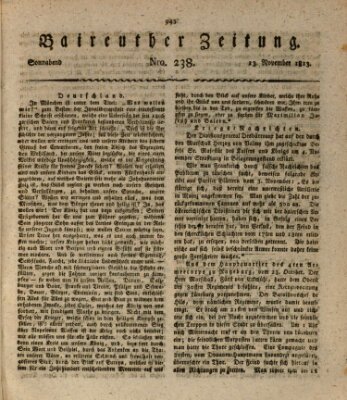 Bayreuther Zeitung Samstag 13. November 1813