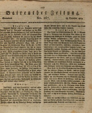 Bayreuther Zeitung Samstag 18. Dezember 1813
