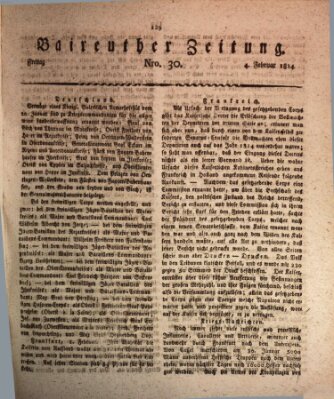 Bayreuther Zeitung Freitag 4. Februar 1814