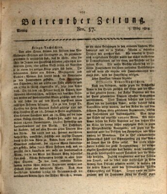 Bayreuther Zeitung Montag 7. März 1814