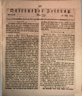 Bayreuther Zeitung Samstag 26. März 1814