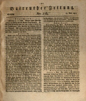 Bayreuther Zeitung Sonntag 15. Mai 1814