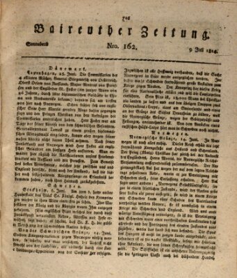 Bayreuther Zeitung Samstag 9. Juli 1814