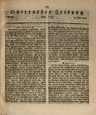 Bayreuther Zeitung Montag 18. Juli 1814