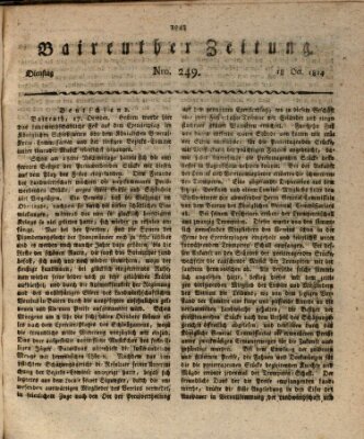 Bayreuther Zeitung Dienstag 18. Oktober 1814