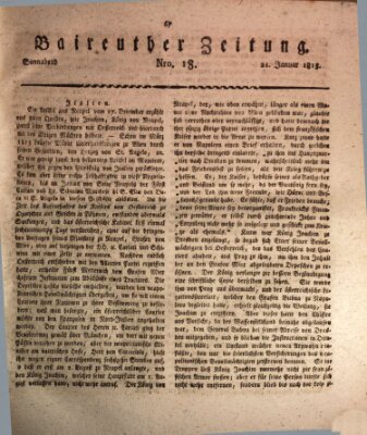 Bayreuther Zeitung Samstag 21. Januar 1815