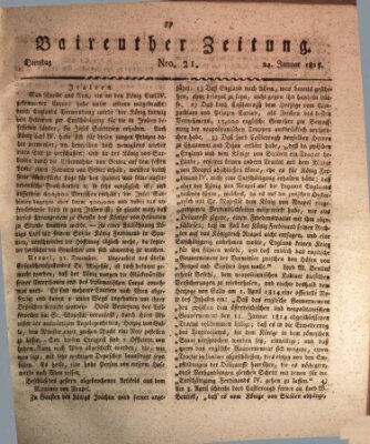 Bayreuther Zeitung Dienstag 24. Januar 1815