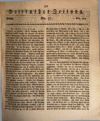 Bayreuther Zeitung Dienstag 7. März 1815