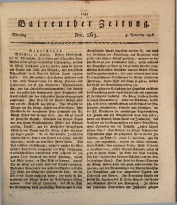 Bayreuther Zeitung Dienstag 5. November 1816