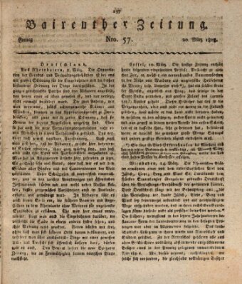 Bayreuther Zeitung Freitag 20. März 1818