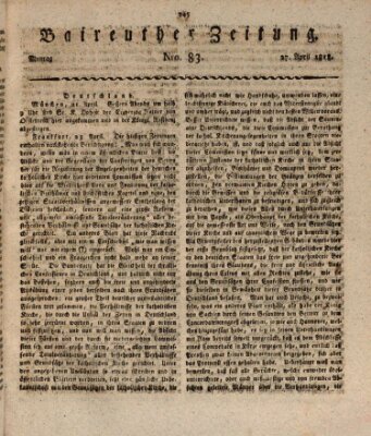 Bayreuther Zeitung Montag 27. April 1818