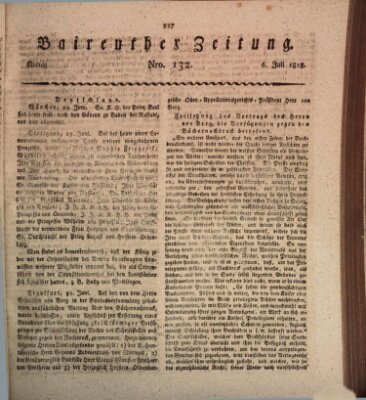Bayreuther Zeitung Montag 6. Juli 1818