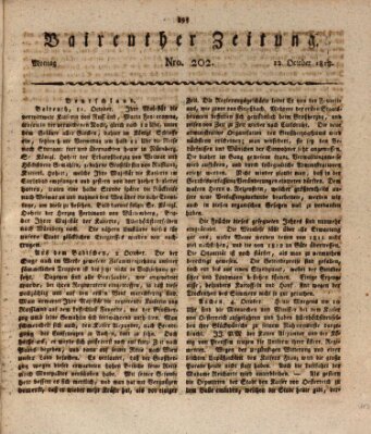 Bayreuther Zeitung Montag 12. Oktober 1818