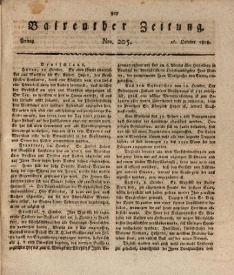 Bayreuther Zeitung Freitag 16. Oktober 1818
