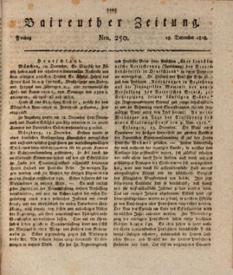 Bayreuther Zeitung Freitag 18. Dezember 1818