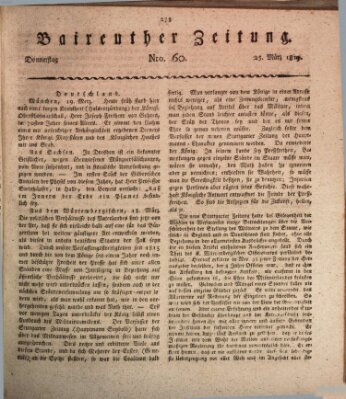 Bayreuther Zeitung Donnerstag 25. März 1819