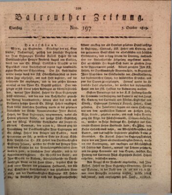 Bayreuther Zeitung Dienstag 5. Oktober 1819