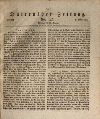 Bayreuther Zeitung Sonntag 5. März 1820