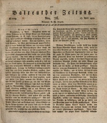 Bayreuther Zeitung Montag 17. April 1820