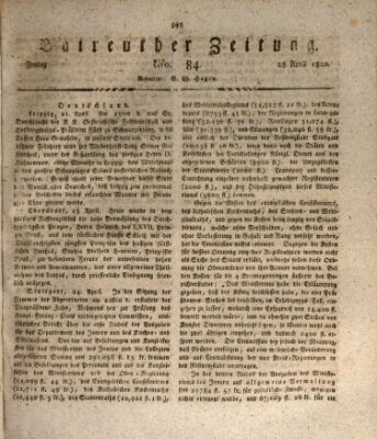 Bayreuther Zeitung Freitag 28. April 1820
