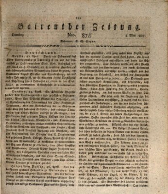 Bayreuther Zeitung Dienstag 2. Mai 1820