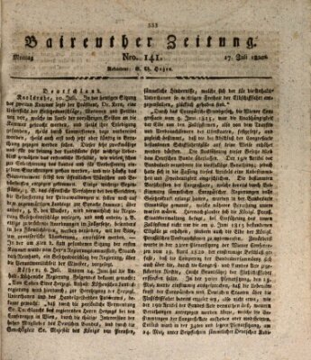 Bayreuther Zeitung Montag 17. Juli 1820