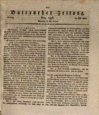 Bayreuther Zeitung Montag 24. Juli 1820